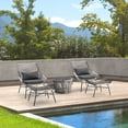 thumbnail image 2 of Ashland Modern 3-Piece Patio Conversation Set with Foot Ottomans in Gray, 2 of 18