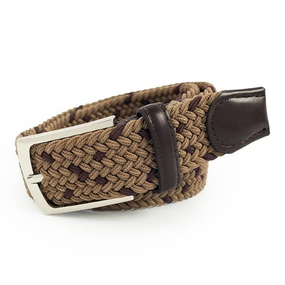 Cinturón American Duck Talla M Trenzado Beige y Café