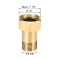 thumbnail image 2 of Carbon Steel Pipe Fitting, Hex Nipple, G1/2 Male x 3/4PT Female Thread Connector Couplings 6 pcs, 2 of 3