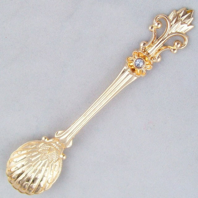 Maoww Cuillère Rétro Sculptée Palais pour Café Boisson Condiment Cuillère Thé Crème Glacée