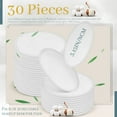 thumbnail image 2 of 30 Pcs Natural Fiber Round Makeup Remover Pads, Washable Reusable Face Pads Cloth Rounds, Facial Cleansing Pads Wipes for All Skin Types Travel (White), 2 of 7