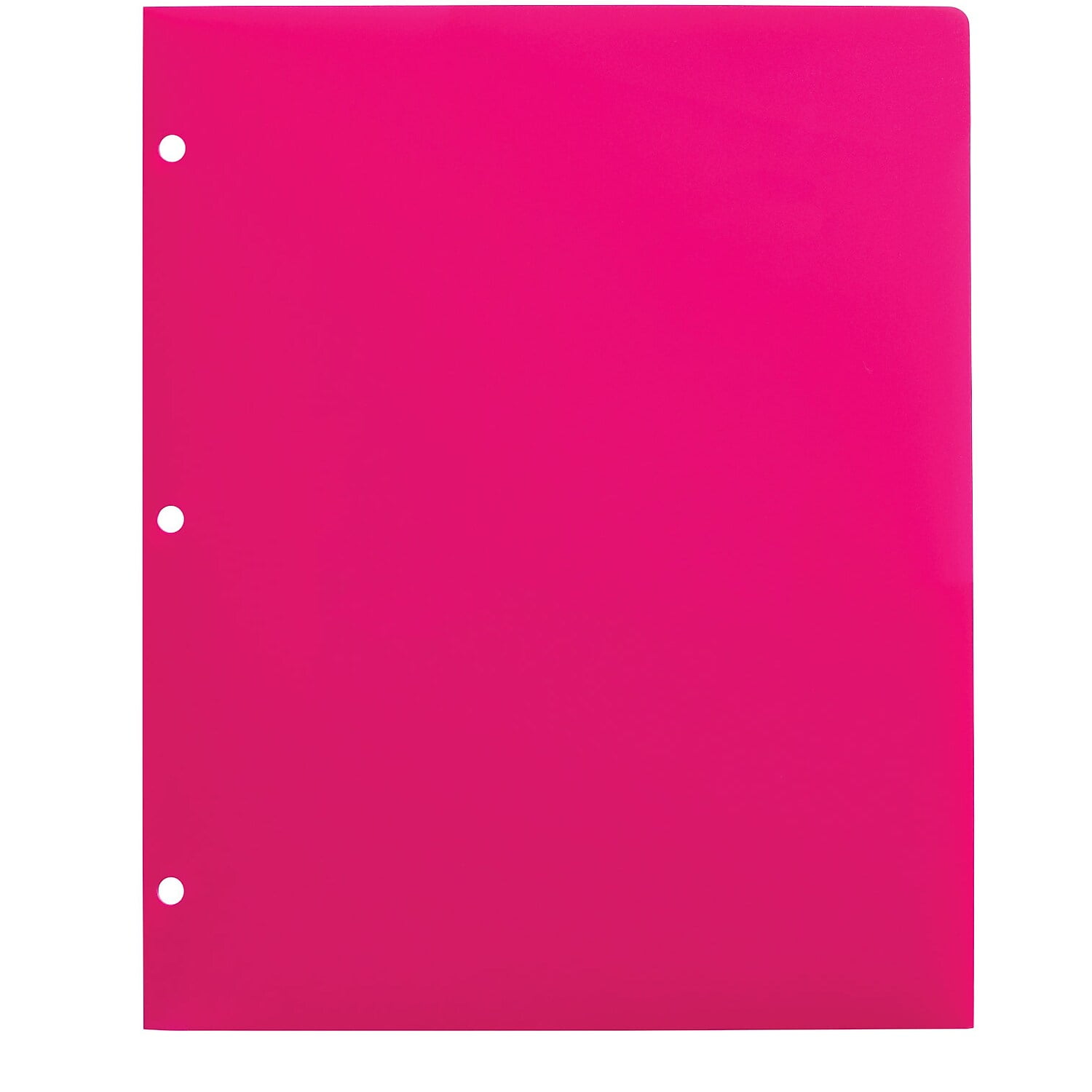 Staples 3-Hole Punched 2-Pocket Portfolios Pink 52810