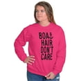 thumbnail image 5 of Boat Hair Don't Care Ocean Vibes Cute Women Crewneck Sweatshirt Brisco Brands M, 5 of 6
