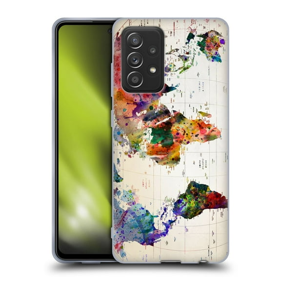Head Case Designs Officially Licensed Mark Ashkenazi Pop Culture Map Of The World Soft Gel Case Compatible with Samsung Galaxy A52 / A52s / 5G (2021)