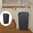 thumbnail image 2 of Xiaopangcheng 13 Gallon Swing Top Kitchen Trash Can - Plastic, Removable Lid - 1pc, Black — Residential Use, Standard Application, 2 of 6