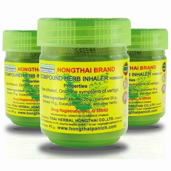 HONG THAI Traditional Thai Herbal Inhaler ( Pack of 3).