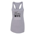 thumbnail image 2 of Wild Bobby, Mom Wife Boss Mother's Day Ladies Racerback Tank Top, Heather Grey, Small, 2 of 6