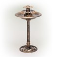 thumbnail image 3 of Alpine Corporation 3-Tiered Pedestal Outdoor Water Fountain and Bird Bath, Bronze, 3 of 11