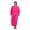 Hot Pink, variant on Puffy Cotton Adult Unisex Kimono Bath Robe 100% Natural Soft Cotton - Hot Pink