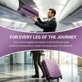 thumbnail image 4 of Nicetravel 4-Piece Hardside Luggage Set,Lightweight Suitcase with TSA Locks & Double Spinner Wheels, Purple, 4 of 5