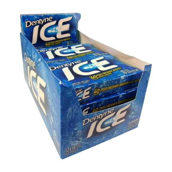Dentyne Ice Gum Club Pack, Peppermint, 16 Pieces, 12 Count , 192 Pieces Total