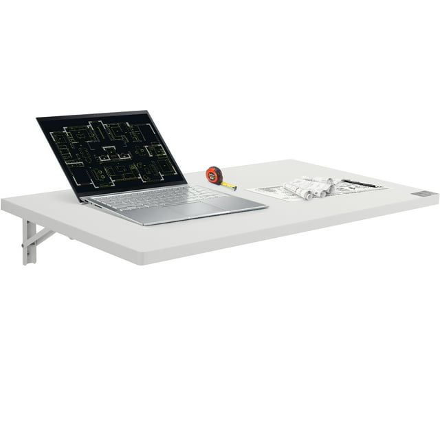 VEVOR Wall Mounted Floating Folding Table Laptop Desk Home Office 35.43x19.69 in