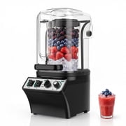 WantJoin Blender-Commercial Blender with Soundproof Shield, Enclosure 2200W ,Quiet Professional-Grade Power,Self-Cleaning,Gray