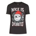 thumbnail image 5 of Nightmare Before Christmas Men's & Big Men's Nice Is Overrated Graphic Tee Shirt, Sizes XS-3XL, 5 of 5