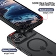 thumbnail image 4 of DOMAVER Magnetic iPhone 17 Pro Max Case 6.9" - Slim Fit Matte Translucent Cover | MagSafe Compatible | Shockproof Anti-Yellowing | Black, 4 of 8