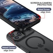 DOMAVER Magnetic for iPhone 18 Pro Max Case / iPhone 17 Pro Max Case 6.9 - Slim Fit Matte Translucent Cover | MagSafe Compatible | Shockproof Anti-Yellowing | Black