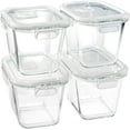 thumbnail image 1 of Glass Soup Containers Lids 32 oz 4 Cup Borosilicate Storage Microwave Freezer Safe 4 Pack, 1 of 7