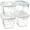 Transparent4, variant on TrendMallOasis Square Glass Meal Prep Containers (4-Pack), 32oz Microwave & Freezer Safe Bowls with Lids