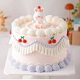 thumbnail image 3 of Modelo de pastel Retro coreano, simulación de pastel de cumpleaños falso, modelo de pastel de 6 pulgadas pastel de cumpleaños falso, 3 of 5