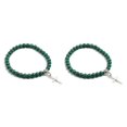 thumbnail image 2 of relayinert Comfortable Cross Pendant Bracelets For Trendy Look Wide Application Lightweight blackish green 2Set, 2 of 6