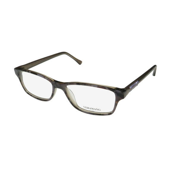 NEW VERA WANG LUXE SAGATTA WOMENS/LADIES DESIGNER FULL-RIM BROWN TORTOISE FRAME DEMO LENSES 52-15-135 EYEGLASSES/EYEWEAR