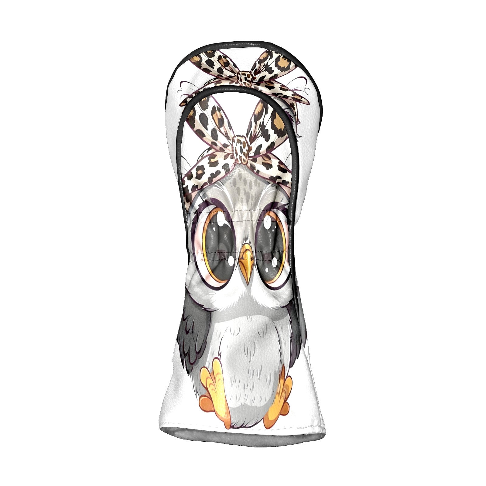Golf Club Covers, Owl Premium PU Leather Driver Hybrid Putter Head Covers with Velvet Lining, Waterproof Golf Gifts for Men Women