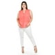 thumbnail image 5 of Blusa con detalle tipo cut out Roman Fashion /Tallas Extras, 205 (Coral) coral 42, 5 of 6