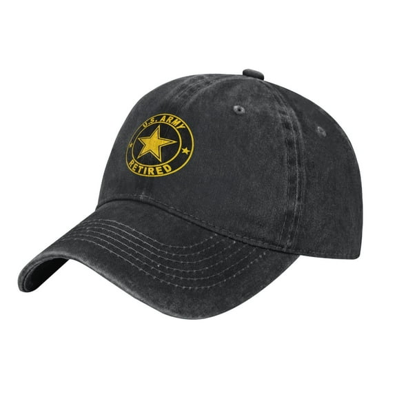 U.S Army Retired Cowboy Hat Baseball Hat Trucker Hat For Men Women Retro Denim Hats Baseball Cap Dad Hat