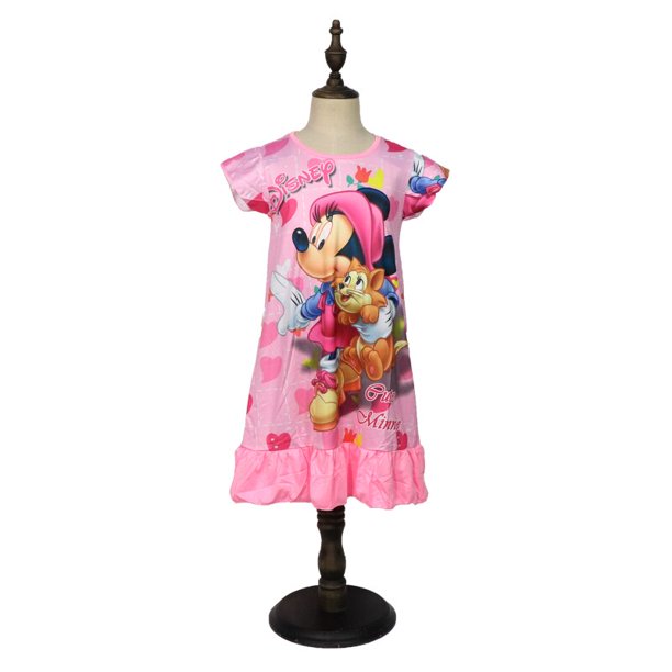 2023 vestido de princesa de Disney para niñas, ropa de verano de Mickey Minnie Mouse para niños, pijamas para niños, vestidos de cumpleaños, disfraz informal 3-8 Y8T Gao Jinjia LED