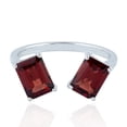 thumbnail image 1 of Prong Set 925 Sterling Silver Garnet Gemstone Between The Finger Ring Jewelry, 1 of 3