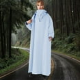 thumbnail image 2 of SHIXIAOO Imperméable Unisexe pour Activités Extérieures Cyclisme Camping Randonnée avec Design Extra Long Épais et Capuche Réglable Vestes Grande Taille pour Femmes Vestes Coupe-Vent pour Femmes, 2 of 6