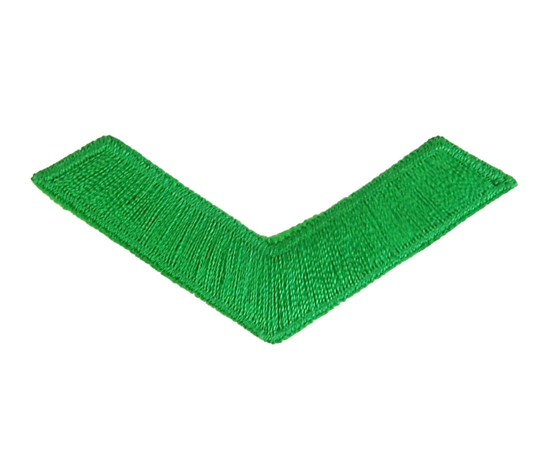 NEW Martial Arts Iron-On Chevron Patches Belt Promotion Patch (Green, 5 pcs)