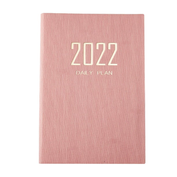 Cuaderno de Año Nuevo, lista de tareas, planificador semanal, calendario, libro para la escuela Rosa
