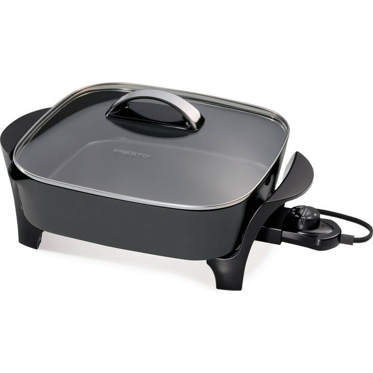Moss & Stone Nonstick Electric Skillet 12 inch Aluminum Electric Fryer Double Layer