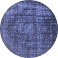 thumbnail image 1 of Ahgly Company Indoor Round Oriental Blue Industrial Area Rugs, 7' Round, 1 of 4