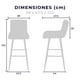 thumbnail image 3 of Set de 2 Bancos Altos Pizol Beige MUNDO IN Bar-Barra, 3 of 13