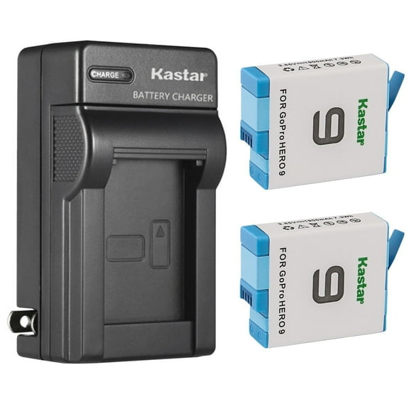 Kastar 2-Pack 3.85V 1900mAh Battery and AC Wall Charger Replacement for GoPro HERO9 HERO 9, GoPro ADDBD-001 Battery, GoPro HERO9 Black Edition, HERO 9 Black Edition, Go Pro 9 Edititon Action Camera