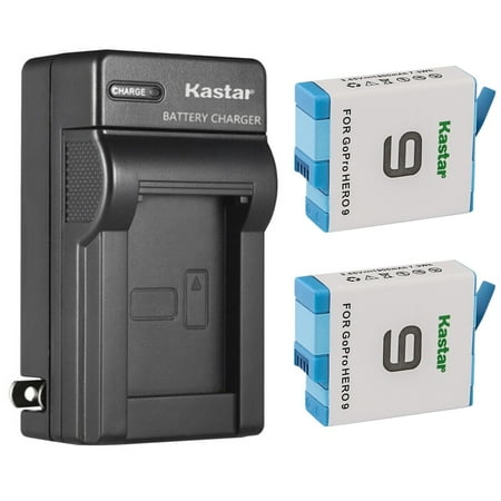 Kastar 2-Pack 3.85V 1900mAh Battery and AC Wall Charger Replacement for GoPro HERO9 HERO 9 GoPro ADDBD-001 Battery GoPro HERO9 Black Edition HERO 9 Black Edition Go Pro 9 Edititon Action Camera