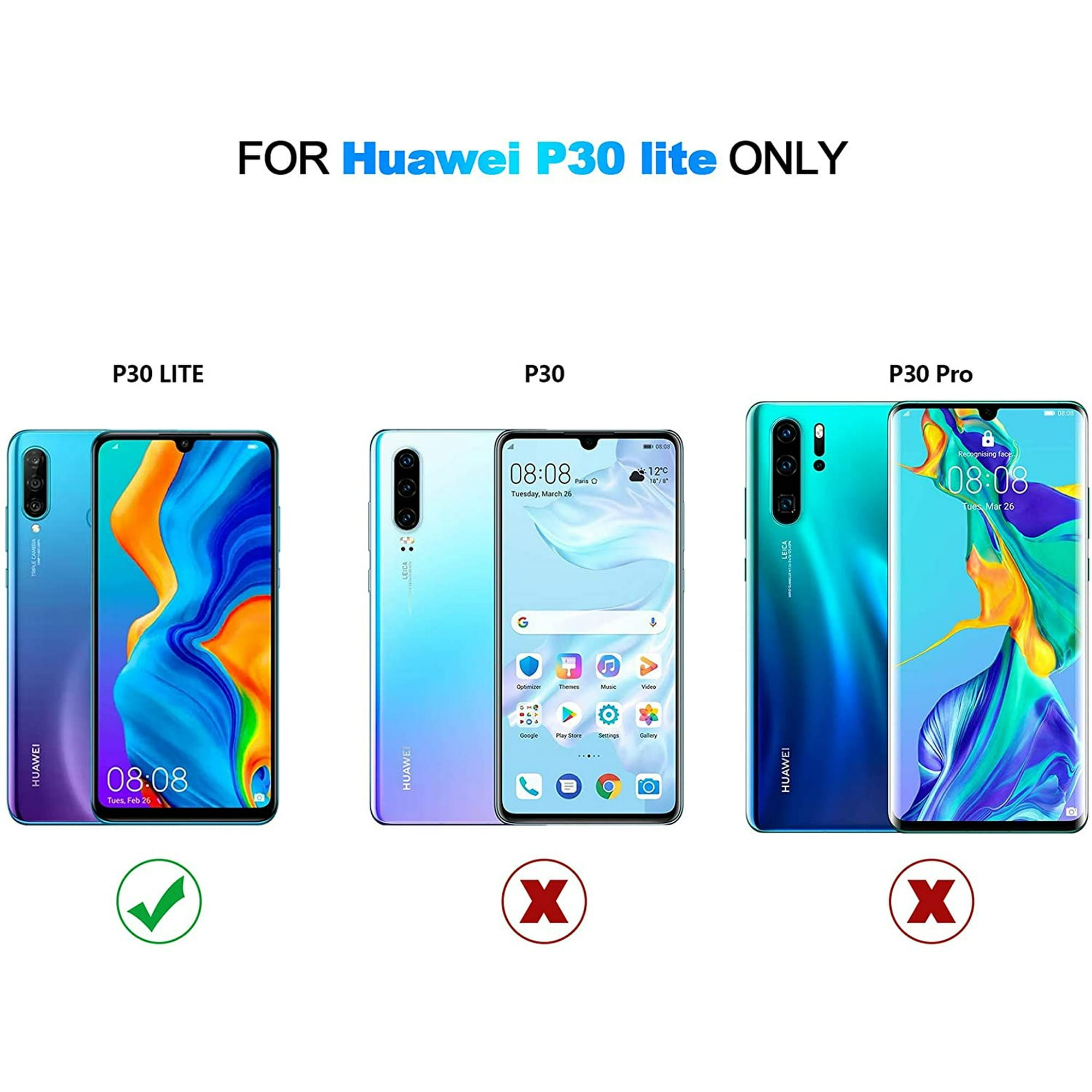 for Huawei P30 Lite Case with Screen Protector,Armor Cover