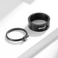 thumbnail image 3 of PAMTIER Men's Stainless Steel 8mm Creative Plain Smooth Hollow Religion Cross Couple Ring Matching Sets Engagement Wedding Band Black Size 7, 3 of 5