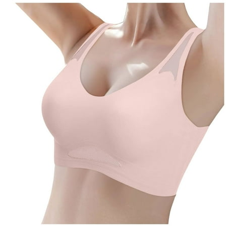 Chuancc Women s Bikini Wireless Bra Womens Wireless Bra Super Gather Bra Anti Sagging Breasts Support Pushup Lifting Bras For Older Women No Wire Bras for Women Red XL Clearance