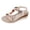 Beige, variant on Womens Beach Sandals Wedges Trendy Lightweight Square-Toe Wedge Heels Womens House Shoes Memory Foam Summer Beach Walking Shoes Ankle Elastic Back Strap T-Strap Bohemian Shoe
