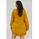 thumbnail image 3 of Vestido con olán Roman Fashion Tallas Extras 1270 Mostaza ocre 40, 3 of 7