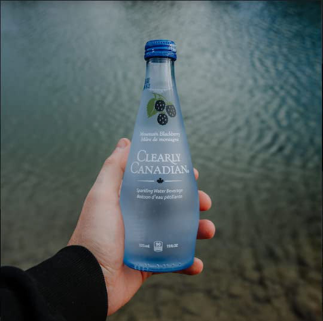 Clearly Canadian Mountain Blackberry Sparkling Water - 11 oz bottles (Pack of 12)