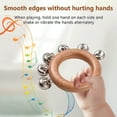 thumbnail image 3 of Ensemble de Percussion en Bois et Acier Inoxydable - 2 Cloches à Main avec Cloches à 6 Rondes et 4 Carrés pour Activités Musicales, Danses et Rythmiques - Instruments de Musique Légers (Rond:, 3 of 6