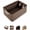 Brown_Large, variant on Fabric Storage Basket, Rectangular Organizer Bin with Rope Handles, Soft Lined Storage Box for Bathroom, Bedroom, Nursery, Living Room and Shelf