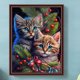 thumbnail image 1 of Cuadros Decorativos 5D bricolaje taladro redondo completo diamante pintura gato Kit arte decoración del hogar (ZQ037) Wdftyju embutido en tela, 1 of 9