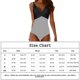 thumbnail image 5 of Traje de Baño Traje de baño para mujer Color Block V Neck Bikini Sets para niña (XXL Black and Stripe) Cgtredaw Negro y raya T XXL para Mujer, 5 of 8