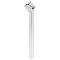 Bike Seat Posts 27.2x300mm Bike Saddle Post Seat Tube Aluminum Alloy Silver Tone Adjustable with Fixing Clip