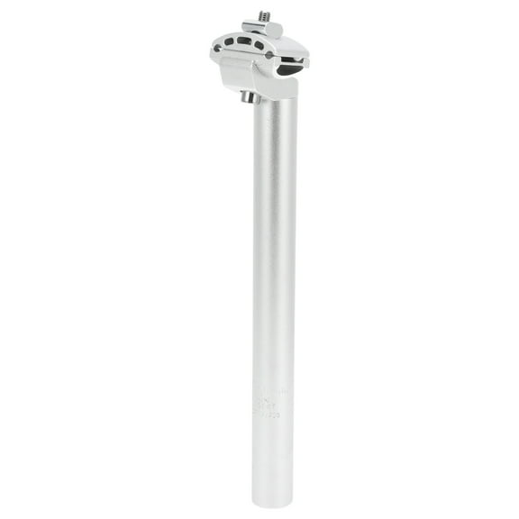 Bike Seat Posts 27.2x300mm Bike Saddle Post Seat Tube Aluminum Alloy Silver Tone Adjustable with Fixing Clip